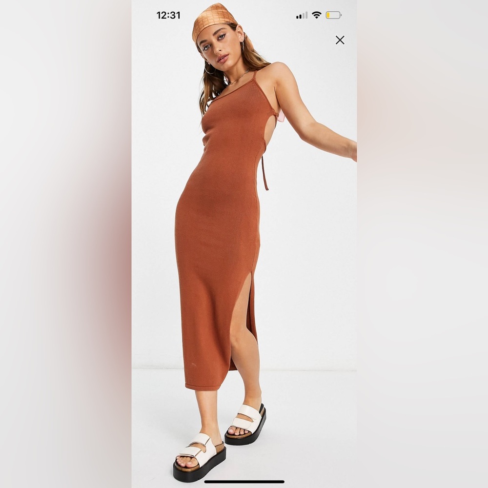 ASOS Design Terracotta Bodycon Sundress